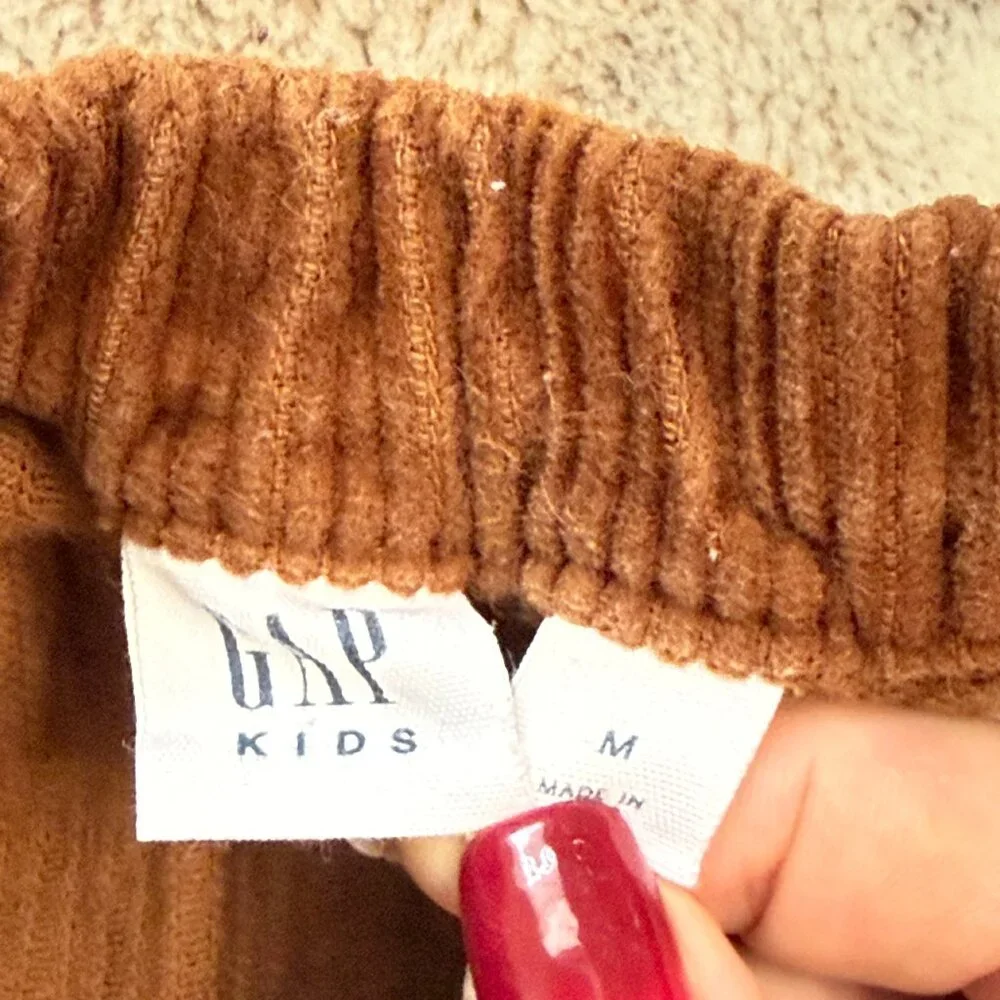 GAP Kids brown corduroy skirt with pockets girls medium preppy gorpcore winter